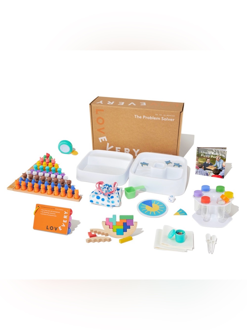 Lovevery Months 43, 44, 45+
The Problem Solver Play Kit- Multi-Color